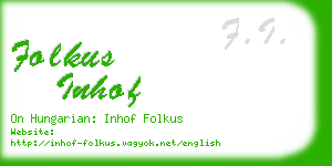 folkus inhof business card